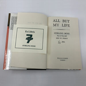 Stirling Moss Signed "All But My Life" Book (Inside)