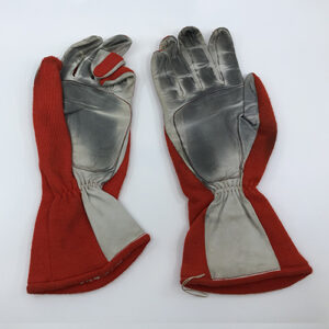 Michele Alboreto Signed 1987 Race Worn Ferrari Gloves